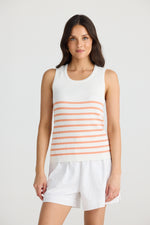 Amba Tank | White melon stripe