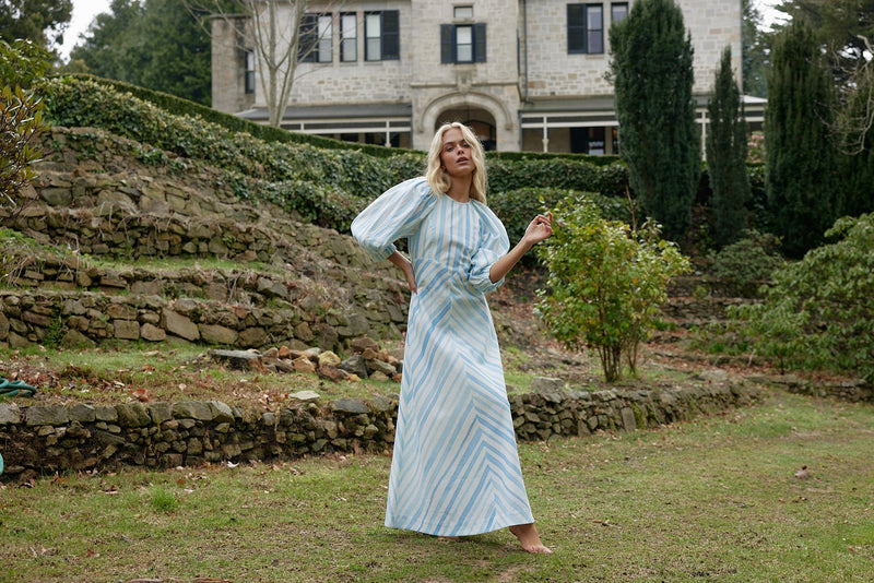 Lucinda Dress | Powder Stripe