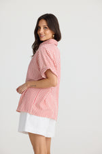 Alice Shirt | red white stripe