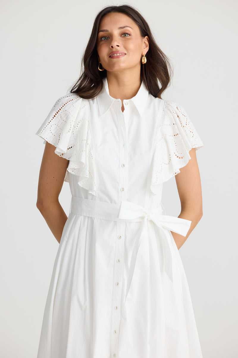 Marigold dress | White