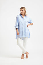 The Oversized Boyfriend Shirt | Blue Stripe