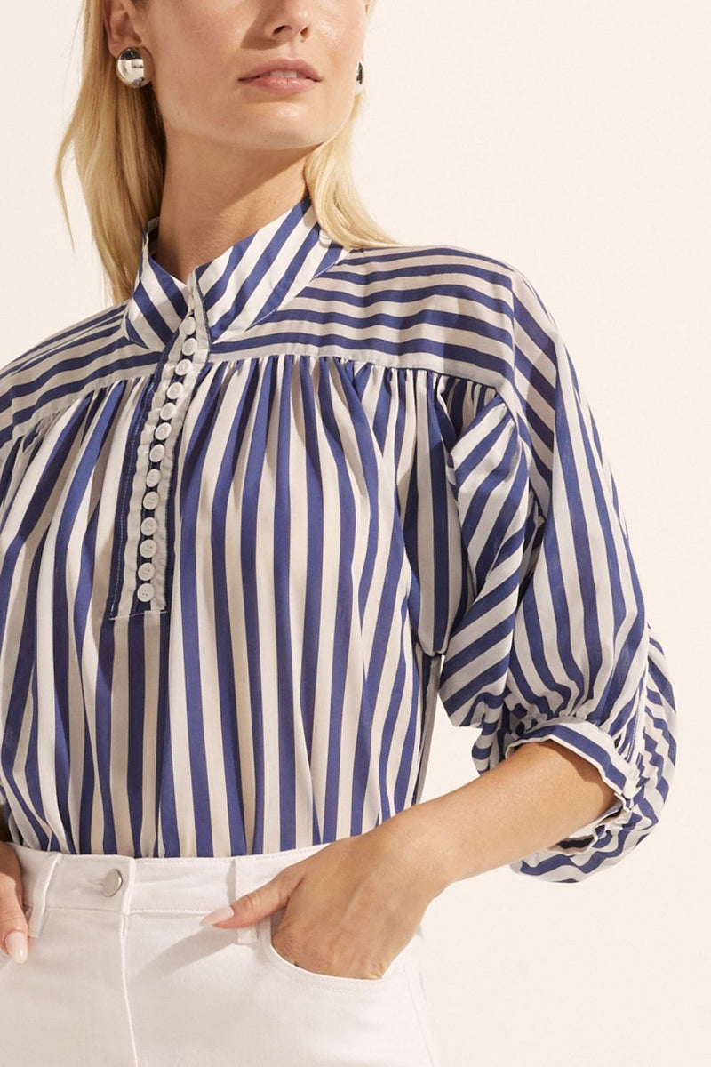 Adage Top | Navy Stripe