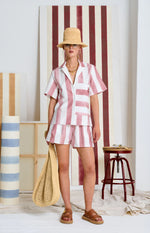 Le Beach Stripe Shirt | Dusk Pink