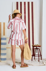 Le Beach Stripe Shirt | Dusk Pink