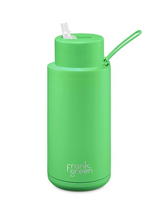 Frank Green | Ceramic Reusable Bottle 1 litre | Neon Green