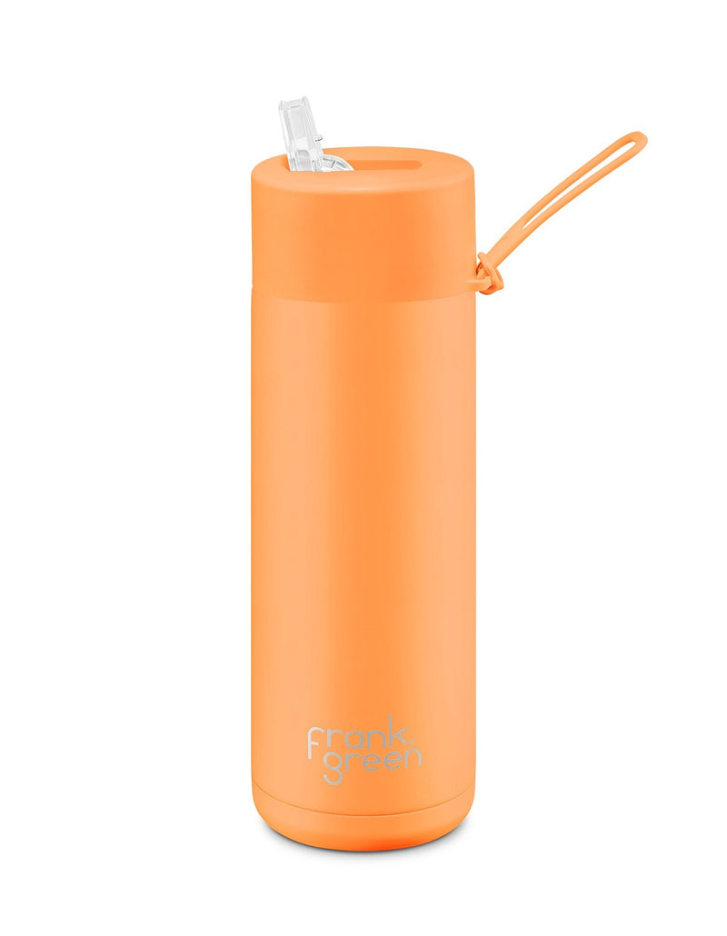 Frank Green | Ceramic Reusable Water Bottle 595ml | Neon Orange