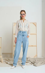 Le Silk Organza Scallop Shirt | Off White