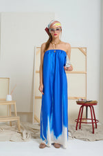 Le Silk Art Strapless Dress | Yves Klein Blue