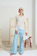 Le Silk Organza Scallop Shirt | Off White