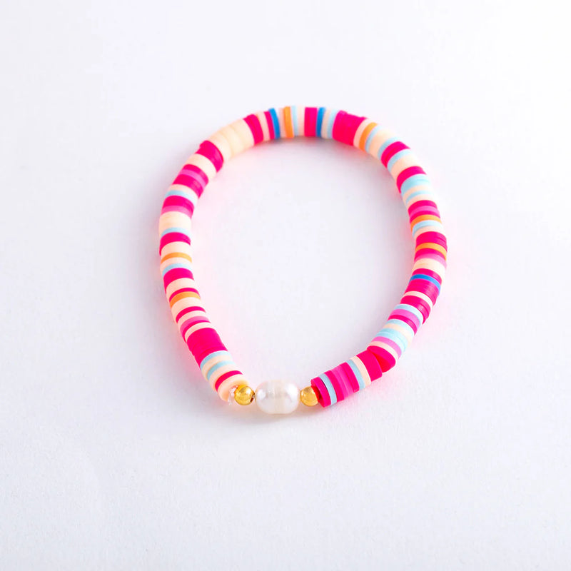 Pearl Pop Heishi Bead Bracelet