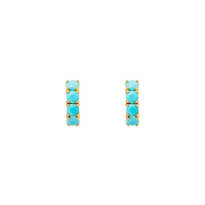 Turquoise Midi Hoops