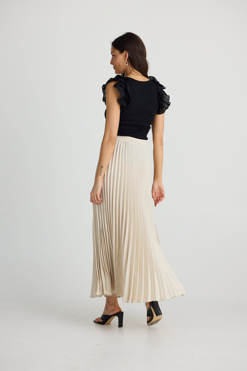 Alias Pleat Skirt | Oyster