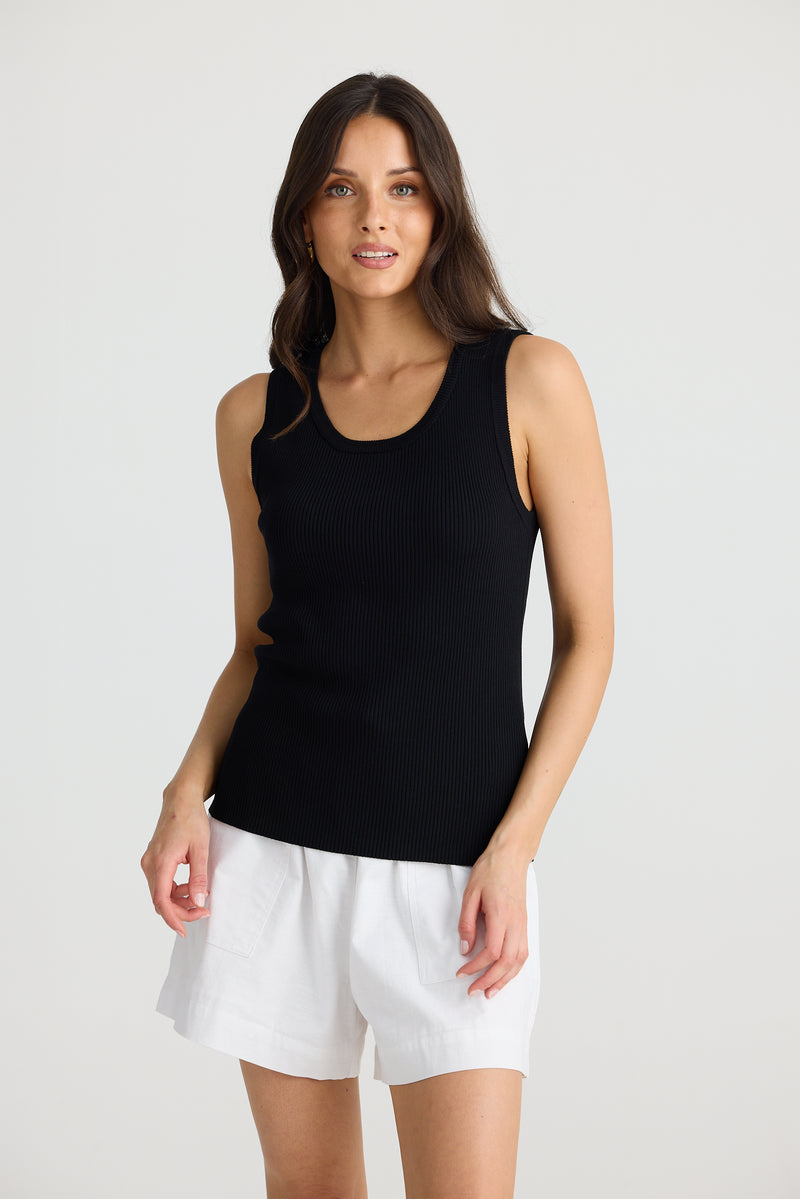 Amba Solid Tank | Black