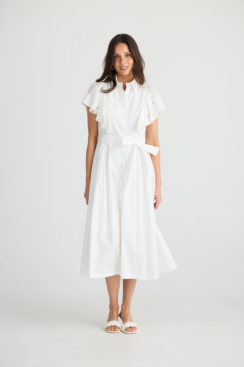 Marigold dress | White