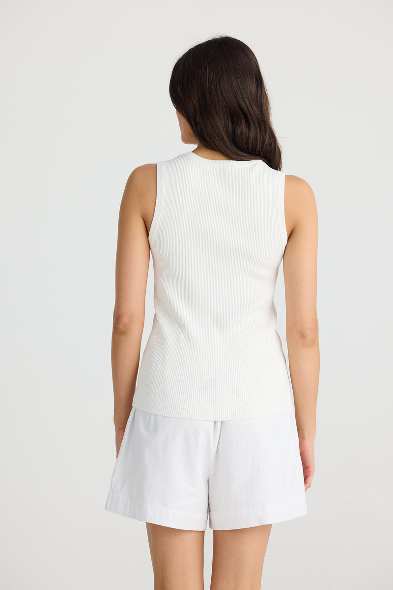 Amba Solid Tank | White