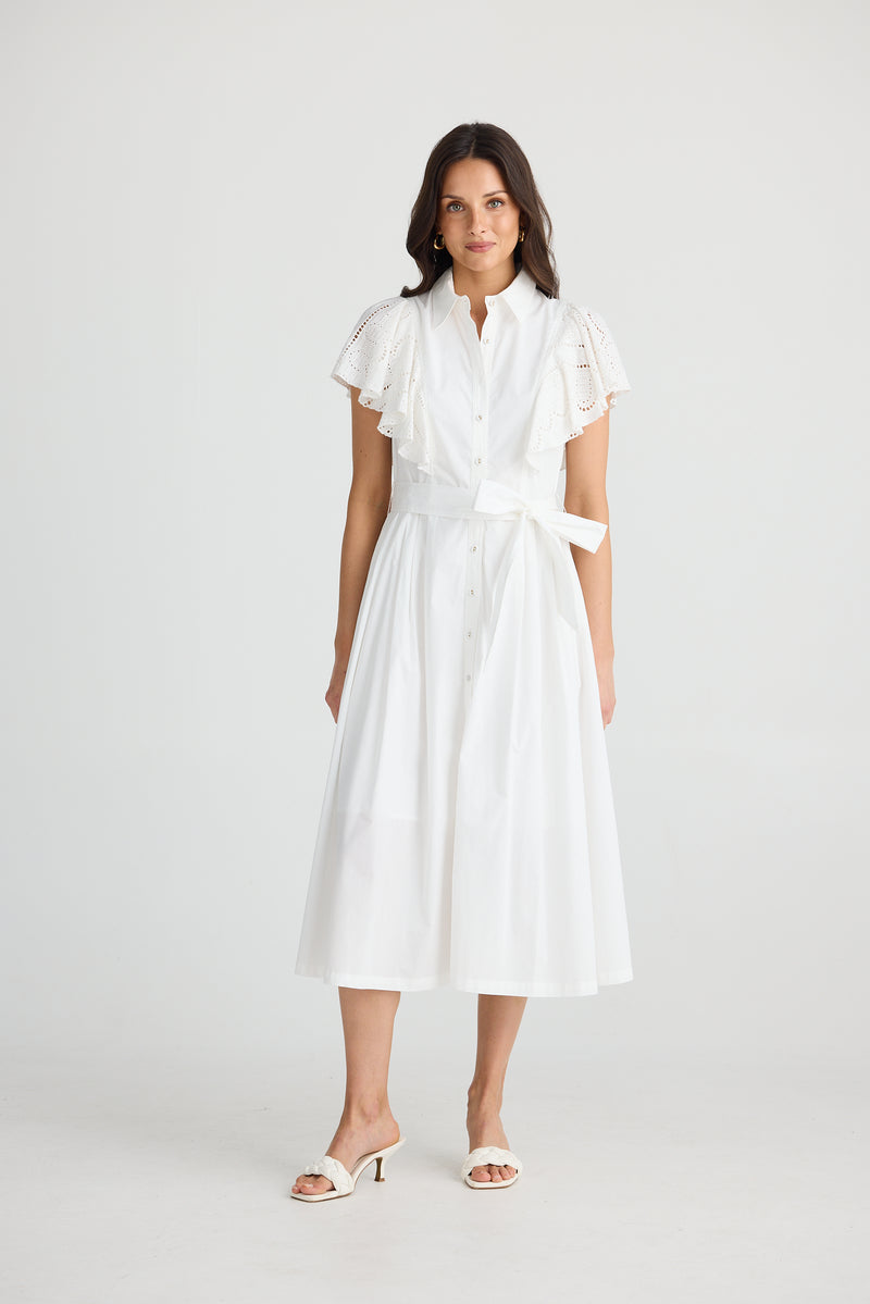 Marigold dress | White