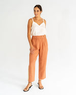 Leah Tapered Trouser | Terracotta