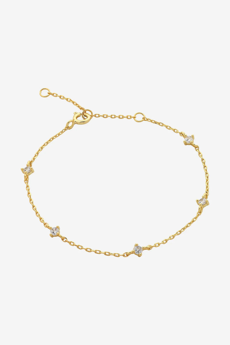 Nico Gold Clear Bracelet