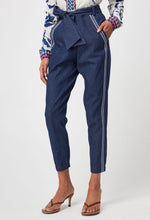 Delray Placement Embroidered Pant | Dark Denim