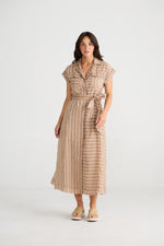 Portia Dress | Latte Stripe