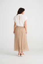 Rossi Skirt | Latte Stripe