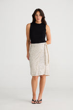 Mae Wrap Skirt | Champagne sequin