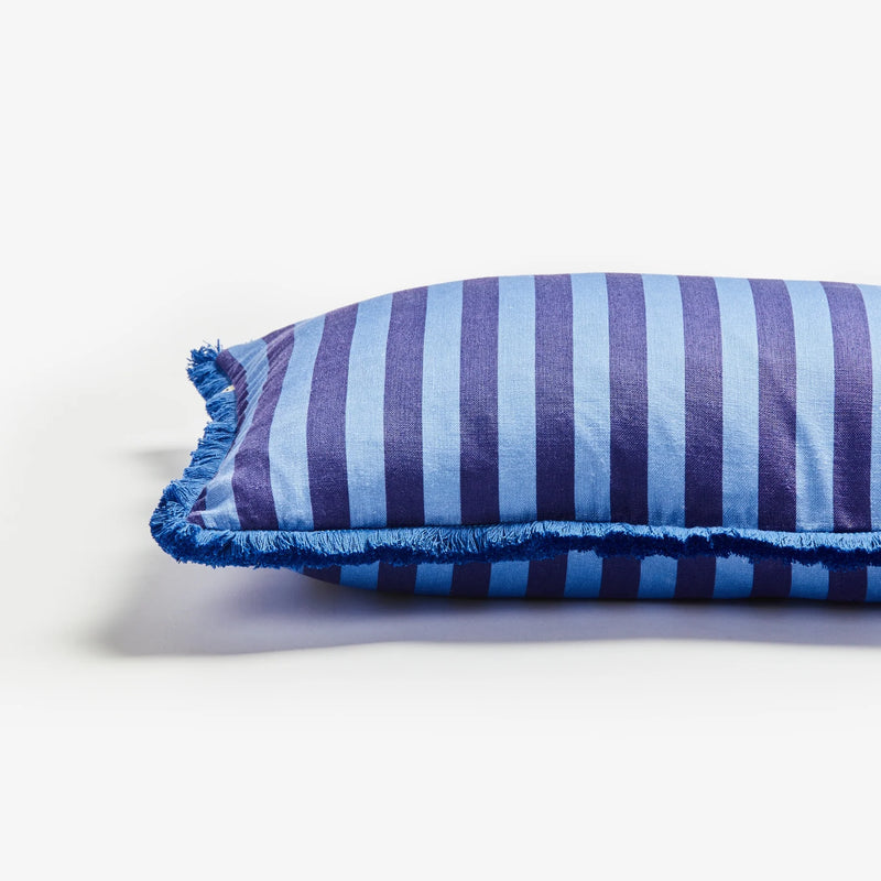 Thin Stripe Blue 60x40cm Cushion