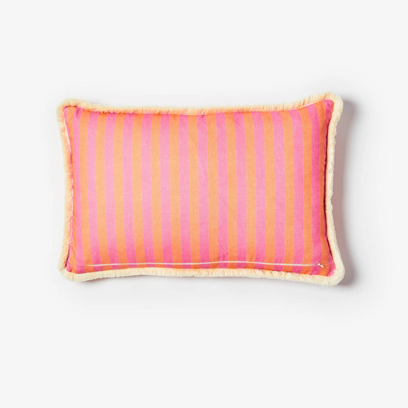 Thin Stripe Pink 60x40cm Cushion