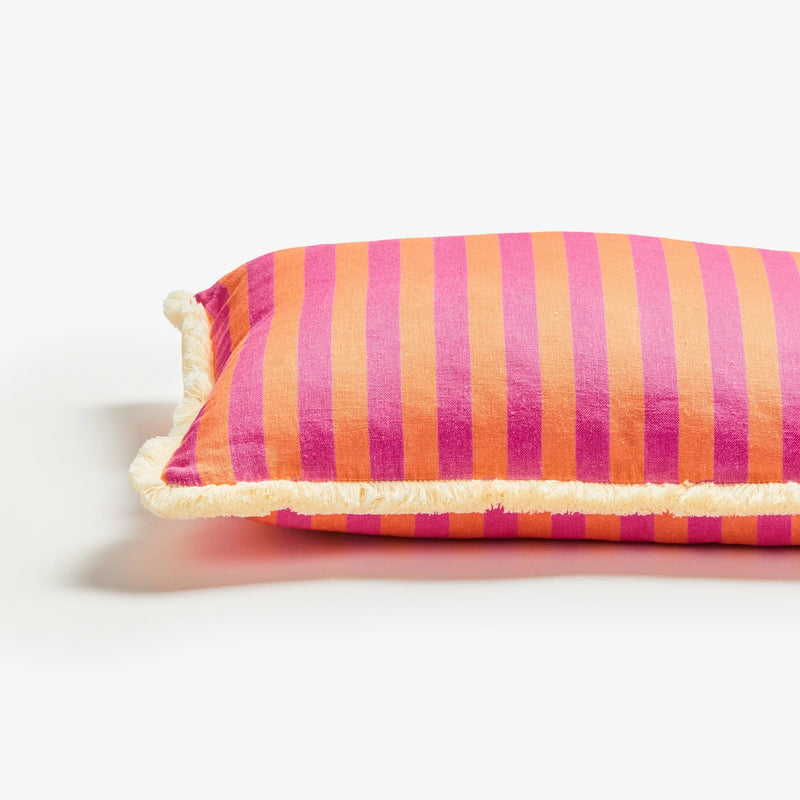 Thin Stripe Pink 60x40cm Cushion