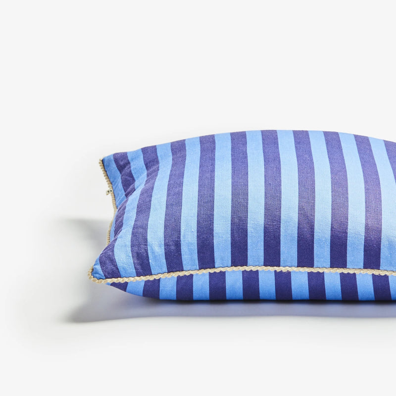 Thin Stripe Blue 50cm Cushion