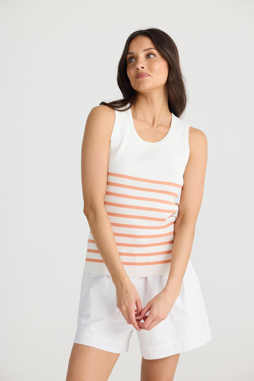 Amba Tank | White melon stripe