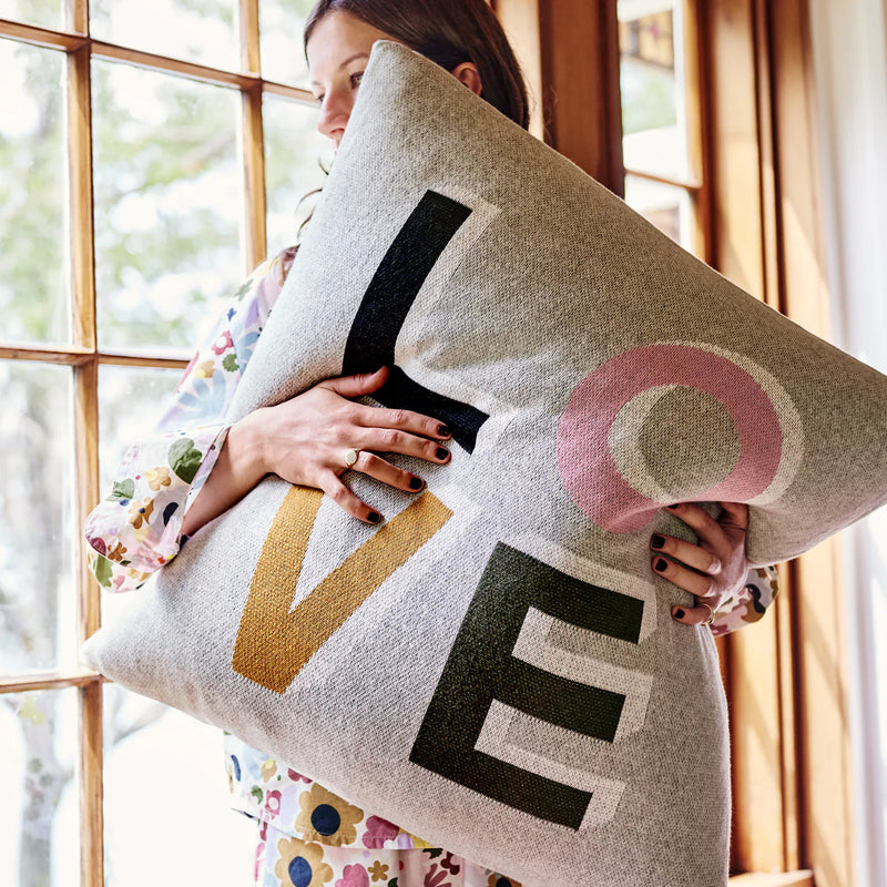 Grey Love European Cushion