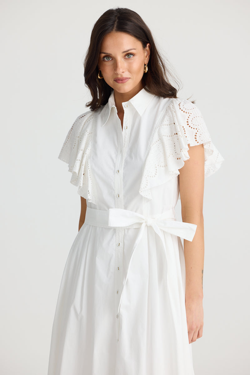 Marigold dress | White