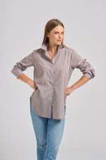 Classic French Cuff Shirt | Porcini Stripe