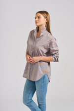 Classic French Cuff Shirt | Porcini Stripe