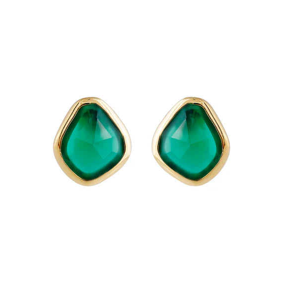 Green Agate Spice Studs