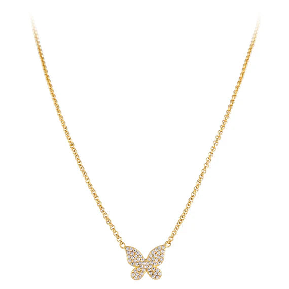 Butterfly Pave Necklace