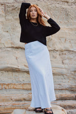 Lagos Linen Bias Skirt | White