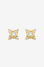 Lauren soft gold clear stud