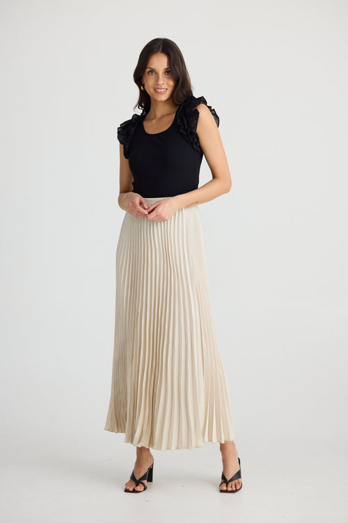 Alias Pleat Skirt | Oyster