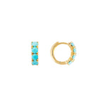 Turquoise Midi Hoops