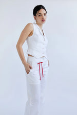 Marlene Pant White Linen