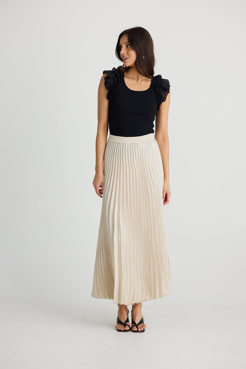 Alias Pleat Skirt | Oyster