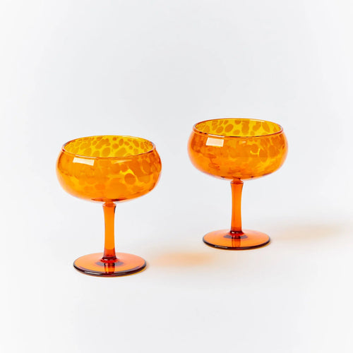 Glass Dot Coupes ( set of 2 )