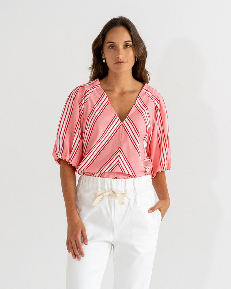 Geneva Top | Candy Stripe