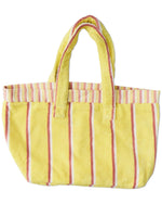 Pina Colada Stripe Terry Oversized Beach Bag One Size