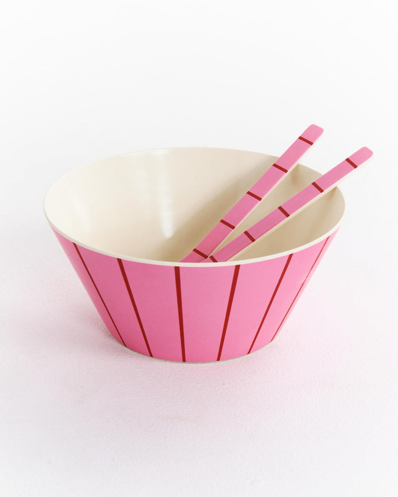 Iced Vovo Striped Salad Bowl