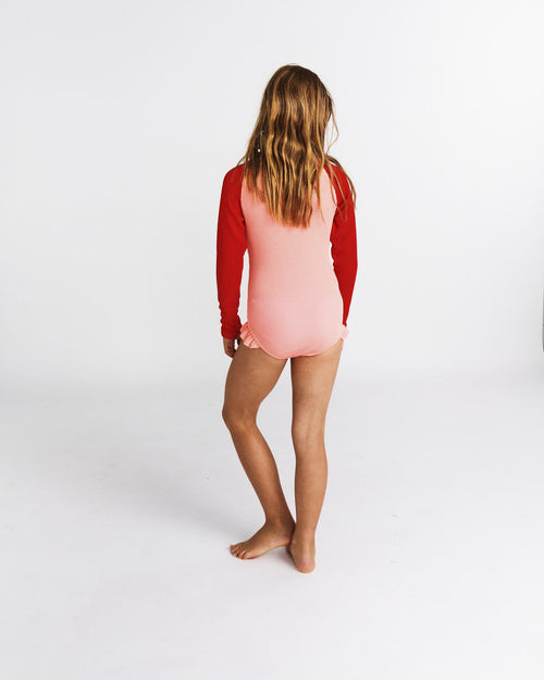 Cheeky Crinkle Long Sleeve Bathers