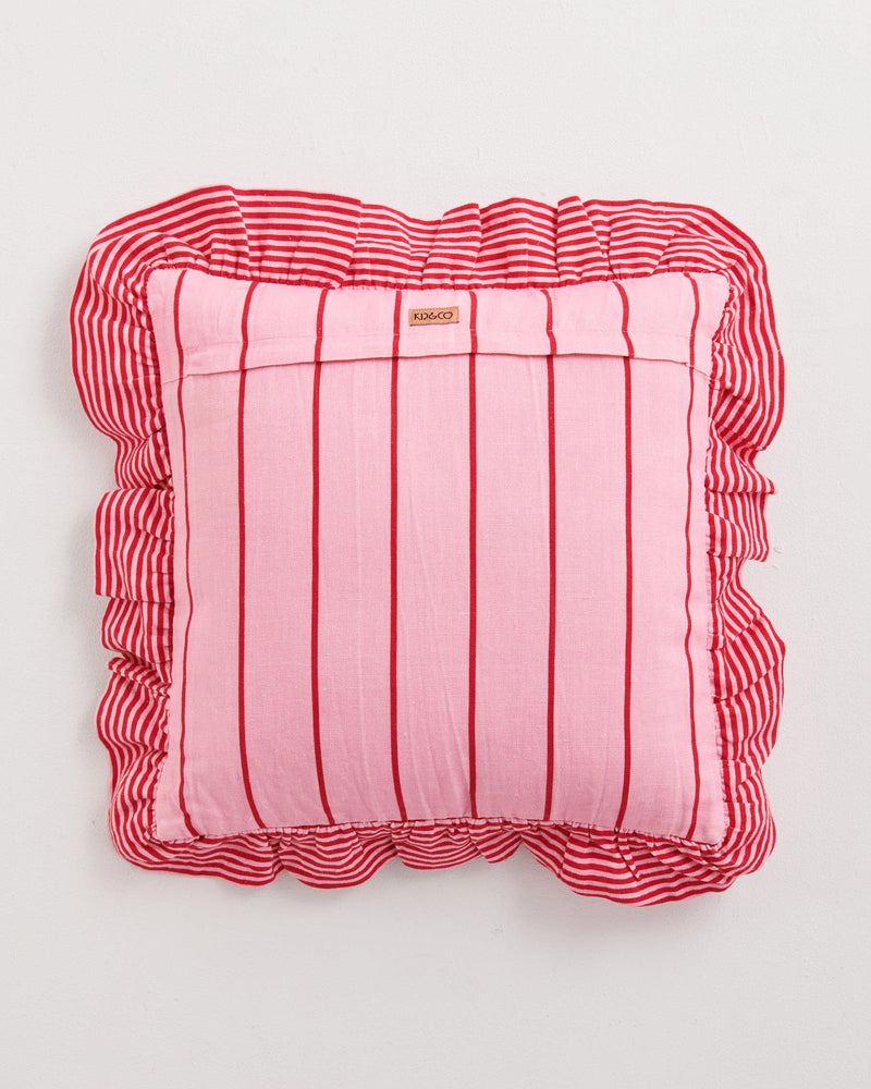 Iced Vovo Stripe Frill Cushion