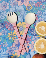 Iced Vovo Stripe Salad Servers